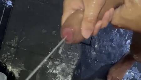 Cumming in the shower