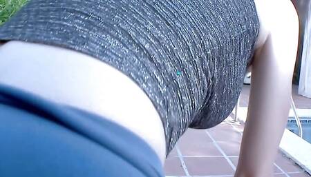 Parade of Camel Toe in Leggings and Fuck at the Pool with Pauline Cooper