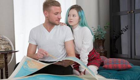 Beautiful doggy style pound with a green-haired Rebecca Nikson