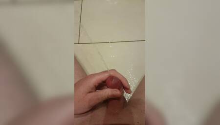 Just pissing (no cum)