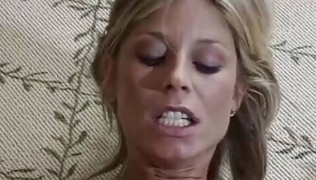 Blonde whore loves sucking every inch of a big cock before getting fucked
