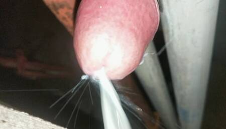 Horny teacher fucking a pipe gap with huge load of cum handjob
