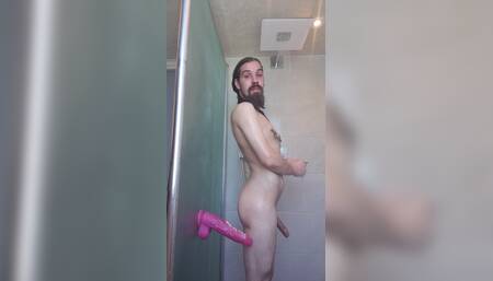 NMG - Another huge dildo in the shower