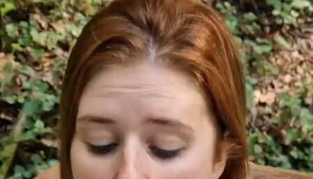 Blowjob in the woods
