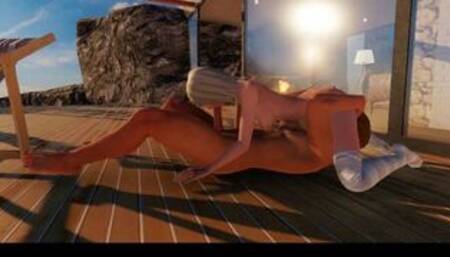 3D Futanari Beauty with Big Cock