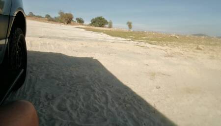 At the beach totally exposed