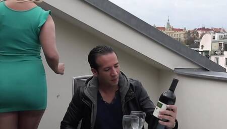 Bamby, blonde with big tits, desperately wants to fuck a Frenchman