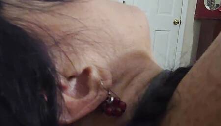 POV Fucking Milf from behind while laying in bed at night.