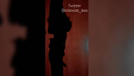 shemale masturbate in the shadow