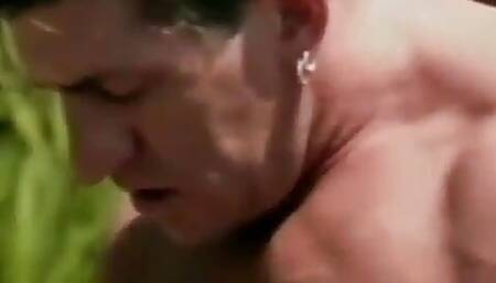 On the lawn blonde with big jugs fucks boyfriend outdoors