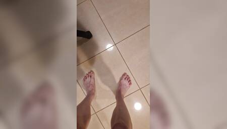 Young boy jerks off and show body