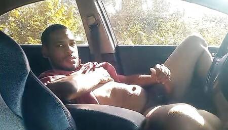 Today I was Jerking Off in the Car No Cum