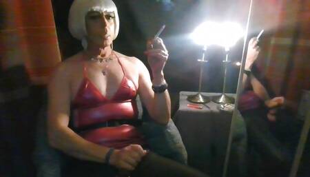 Smoke Fetish TGurl Cum Shot TessNorthSMK