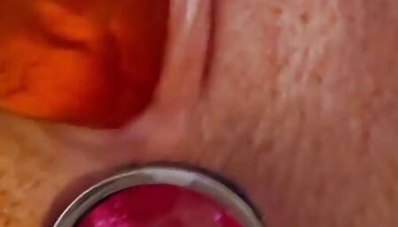 Tight Wet Pussy Play Plugged