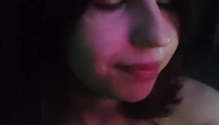 Cum on Face of College Girl with Huge Tits Covered in Cum