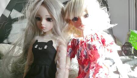 Twice the fun quickie cumshot! Two Doll sisters!