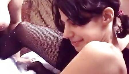 Group of horny chicks throw big orgy