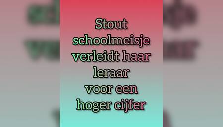 Porno film: Stout schoolmeisje verleidt haar leraar voor een hoger cijfer.