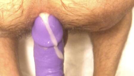 Bottom Slut Gets Fucked by Dildos in His hairy Ass
