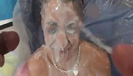 Nikki vee drenched in cum facials