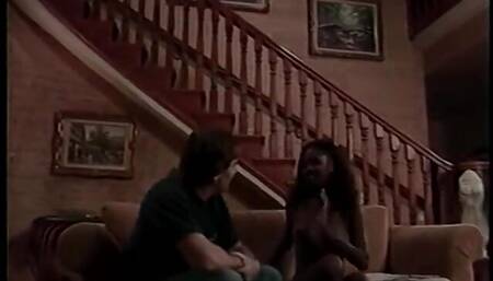 Ebony cock-sucker gets her twat banged and eaten then face creamed