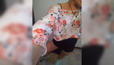 Sissy fun in the bathroom