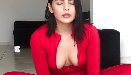 doing yoga with Melanie's slut - JOI - in Spanish