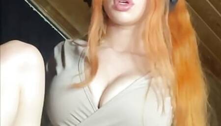Wet Blonde Indecently Touches Herself