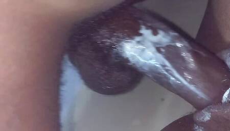 Sexy babe creamed all over his dick