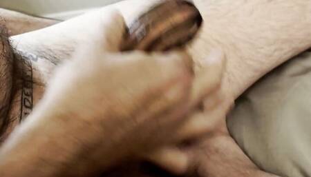 Masturbation in Chastity Cage