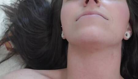 Making that naughty girl cream eating her pussy and having her suck that cock (Thalia Rhea) POV