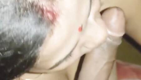 Indian Friend Wife Fucking Doggystyle & Nice Blowjob Eating Cum