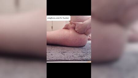 happy playing with dildos in ass