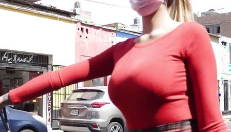 MILKY PERU - Latina with huge tits visits my studio for some photos.