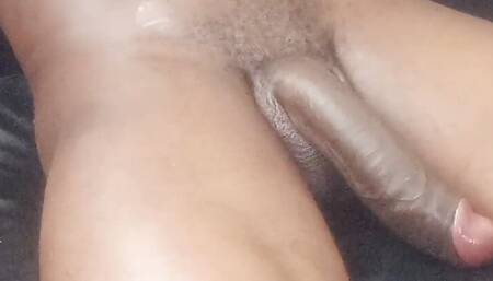 He touched my favorite delivery man's big, thick black cock.