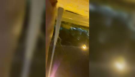 Ffunbutt's: Public risky street walk with a dildo in my ass