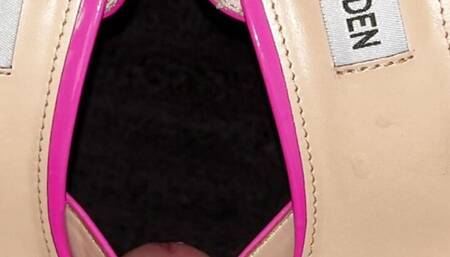 Cum on Friend's Pink Platforms