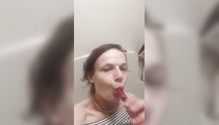 Me playing with a vibration toothbrush on my pussy
