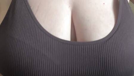 Big Tits popping out of bra