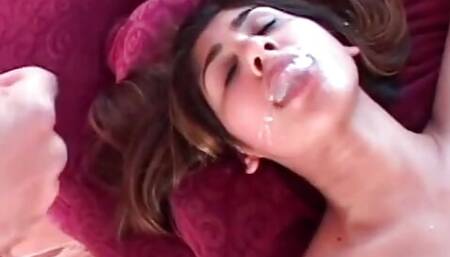 Sex tits Indian honey gets pussy slammed hard by two white dong in bed