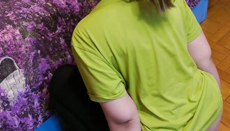 Russian mistress jumping on anal dildo a pyramid