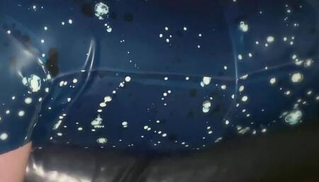humping waterbed tube in latex on waterbed
