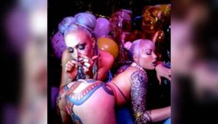 cocaine tribute two lesbian coke whores coke sluts coke party tattooed
