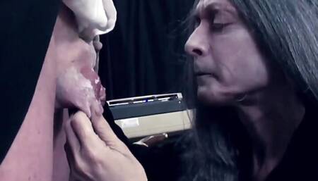 Grandma and Lurch in Addams parody