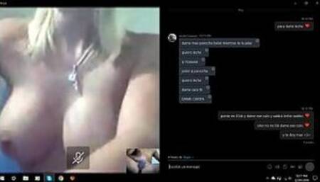 Rich and beautiful babe on Skype loves my cock