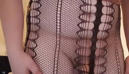Chubby mommy in sexy outfit teasing
