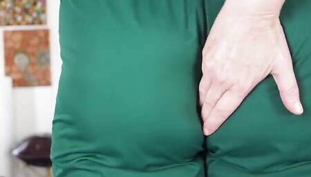Green Pants Bikini, Wedgie and Tongue Fetish Custom Order