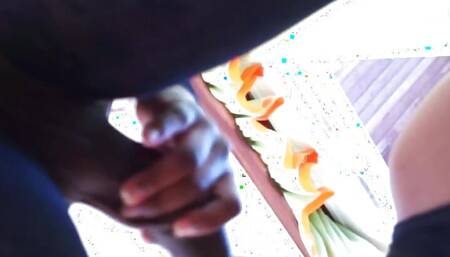 Trans black mamba poking man