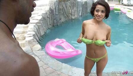 Cute Latina Girl Vanessa Leon First Deep Black Monster Cock Sex