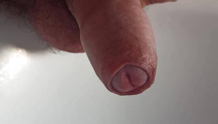 Slowly Enjoy Foreskin Play and Pissing